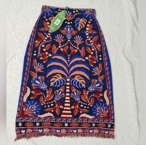 Farm Rio Jungle Knit Midi Skirt - Medium - Picture 4 of 8